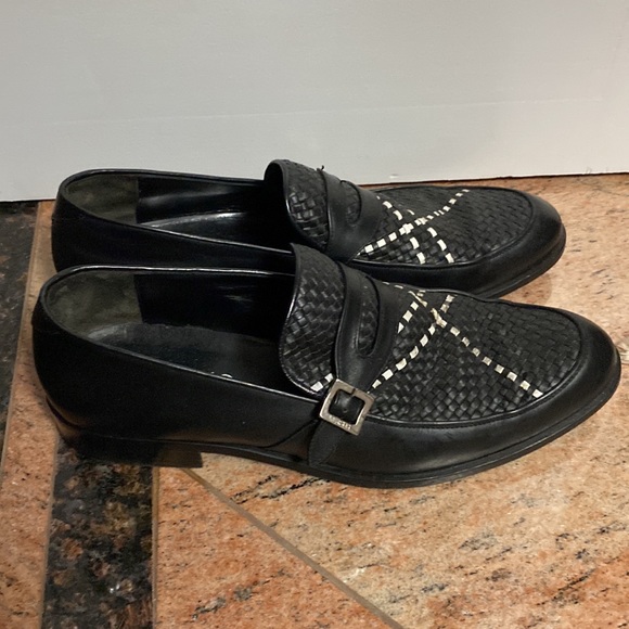 Versace Shoes Black Mens Versus Versace Dress Shoes Loafers Slipons